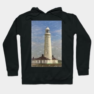 Nash Point Lighthouse Digital Art Hoodie